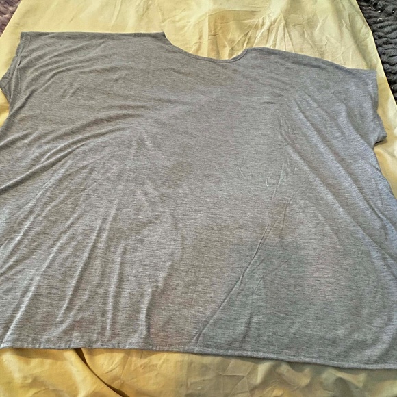 T-SHIRT, BEACH SCENE, SOFT GREY MIX (Blues/Greens/Greys), SIZE 5X, SHORT SLEEVES - Picture 9 of 9